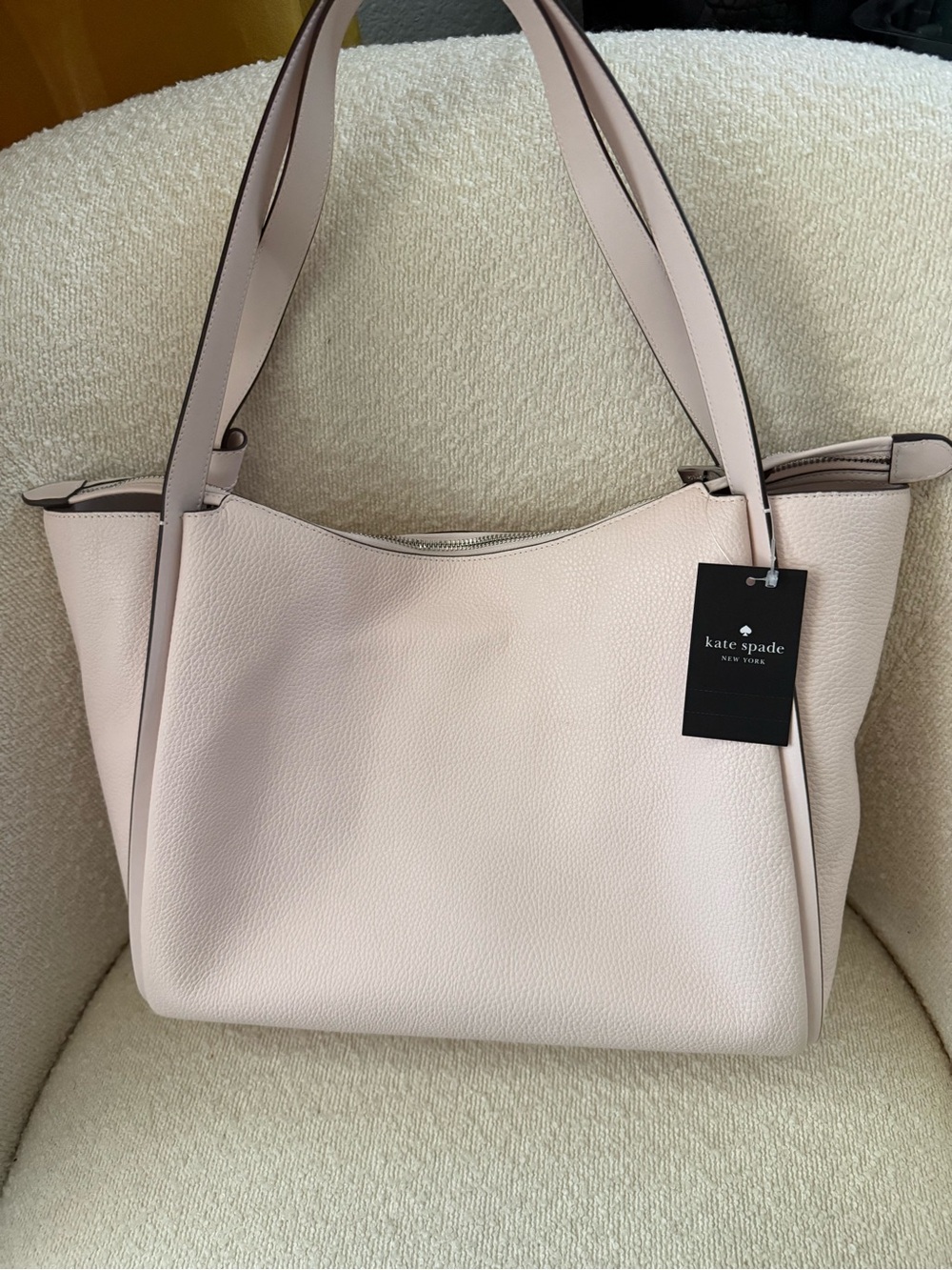 Kate Spade Knott Pebbled Leather Tote – Powdered Sugar (KN658) - Picture 6 of 8